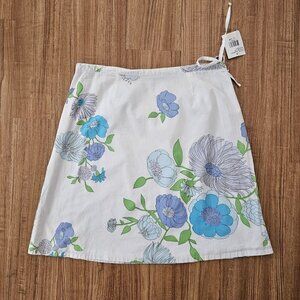 Vintage IZOD White and Floral Skirt